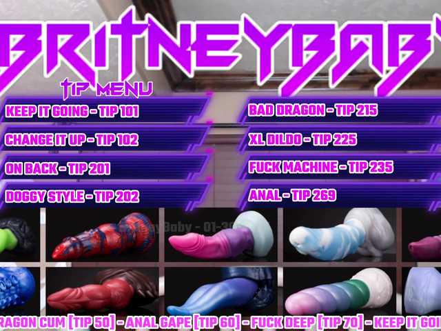 Foton BritneyBaby Teen Cam (18+) - New Menu Options - [ Fuck Machine @ Goal @remain tokens until goal is reached ]